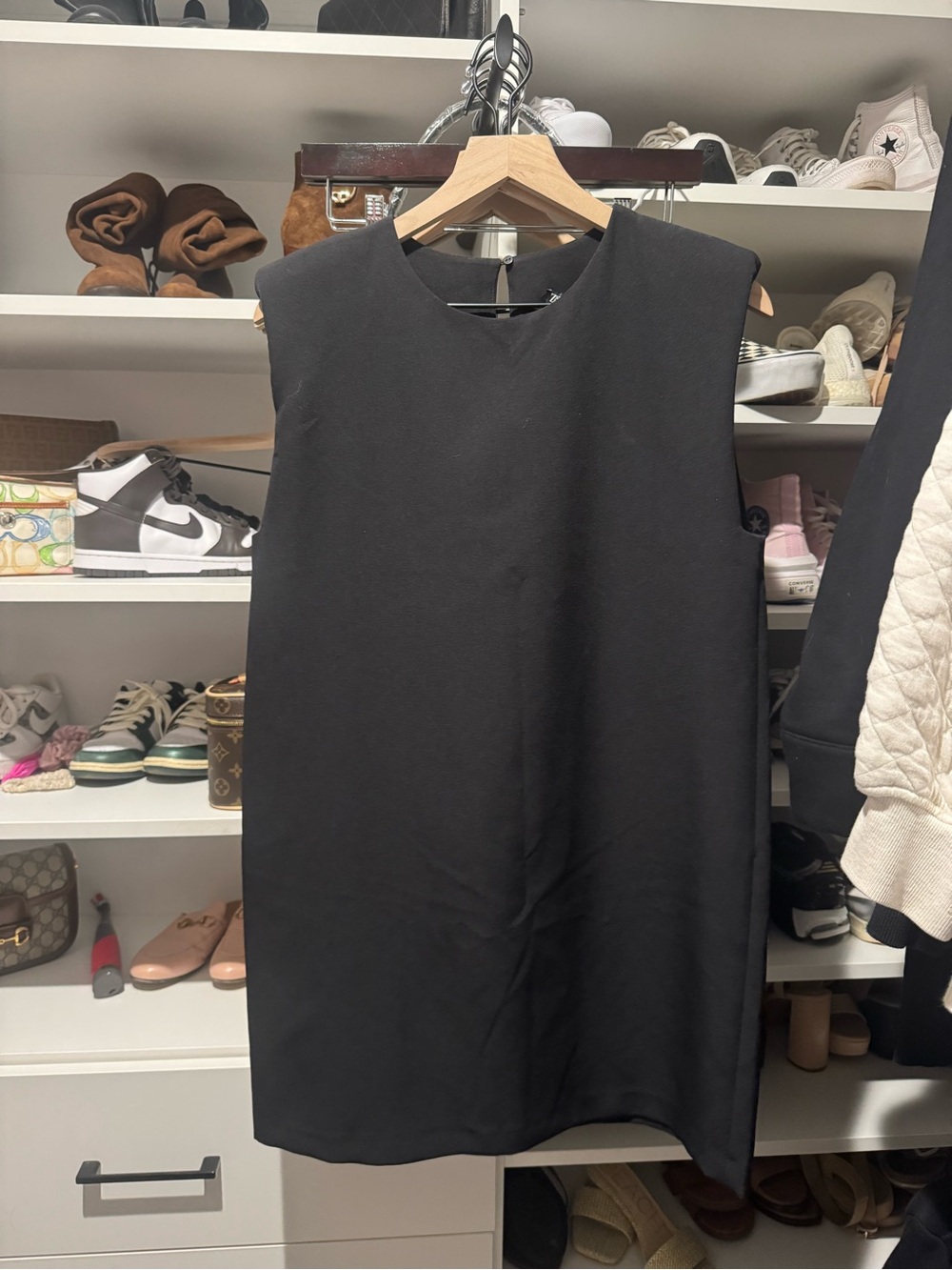 Zara Black Sleeveless Shift Dress - Classic Minimalist